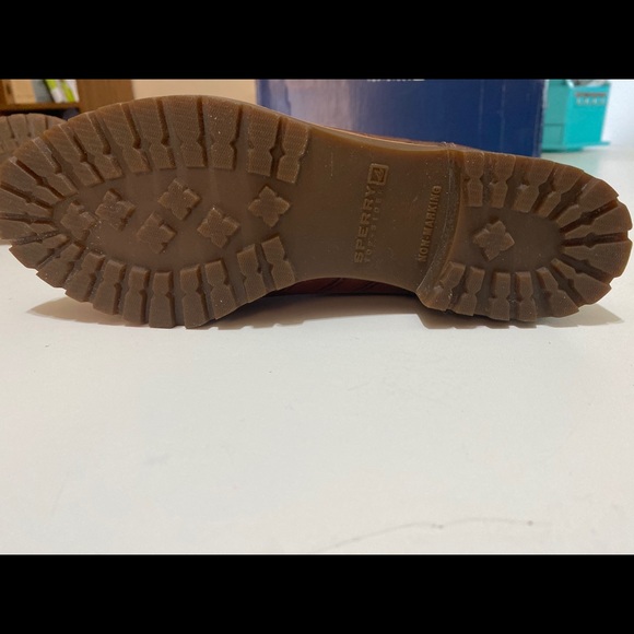 Sperry Topsliders Gray Diamond Quilted Brown Leather Boots Size 8 very classy - Picture 10 of 14